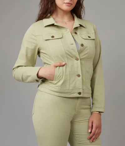 Lola Jeans Women's Gabriella-sage Classic Denim Jacket In Multi