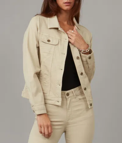 Lola Jeans Women's Gabriella-sand Classic Denim Jacket In Beige