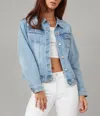 Lola Jeans Women's Gabriella-sbs Classic Denim Jacket In Stone Blue Skyline