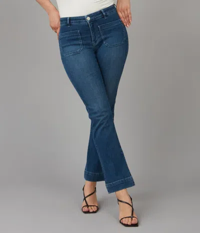 Lola Jeans Women's Gene-dis Mid Rise Bootcut Jeans In Blue