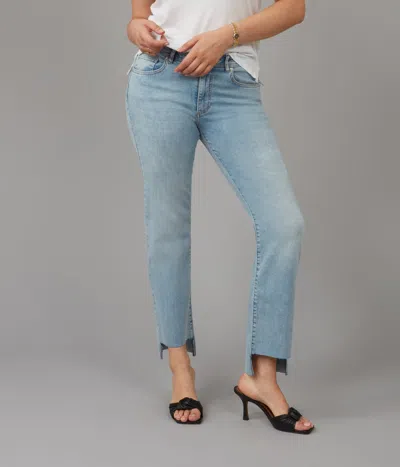 Lola Jeans Women's Jasper-td Mid Rise Straight Jeans In True Denim