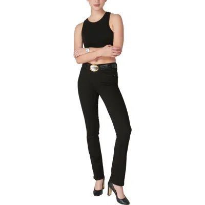 Lola Kate Womens Pocket Denim Straight Leg Jeans In Black