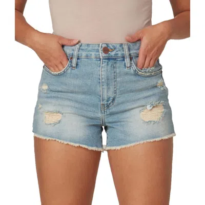 Lola Liana Womens Distressed Denim Denim Shorts In Blue