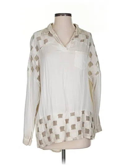 Pre-owned Lola Long Sleeve Blouse In Ivory