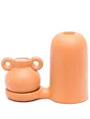 Lola Mayeras Blend Clay Candlestick Holder In 橘色