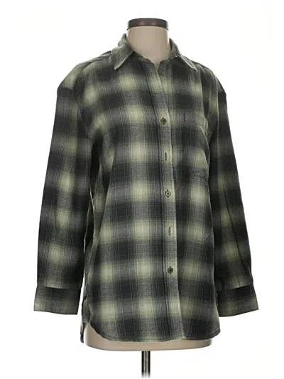 Pre-owned Lola River 3/4 Sleeve Blouse In Green