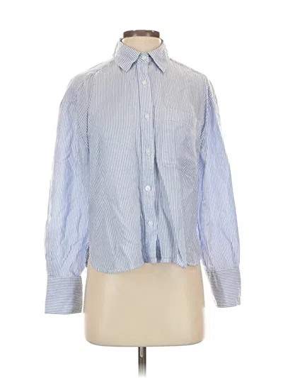 Pre-owned Lola River Long Sleeve Button Down Shirt In Blue