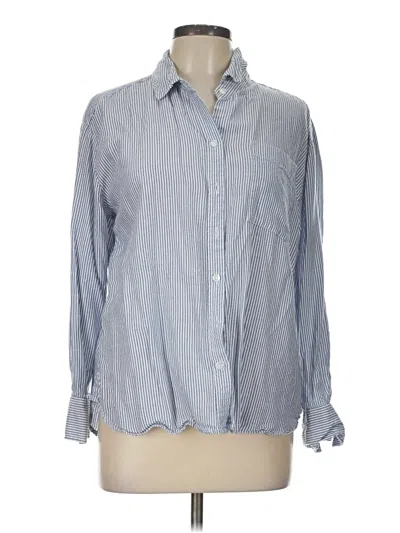 Pre-owned Lola River Long Sleeve Button Down Shirt In Blue