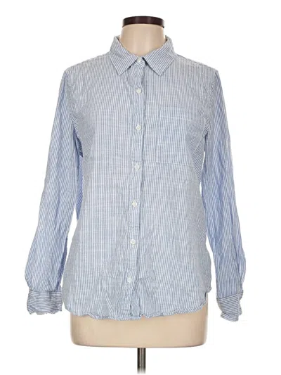Pre-owned Lola River Long Sleeve Button Down Shirt In Blue