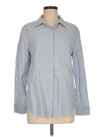 Pre-owned Lola River Long Sleeve Button Down Shirt In Blue