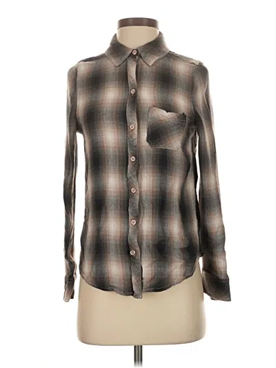 Pre-owned Lola River Long Sleeve Button Down Shirt In Brown