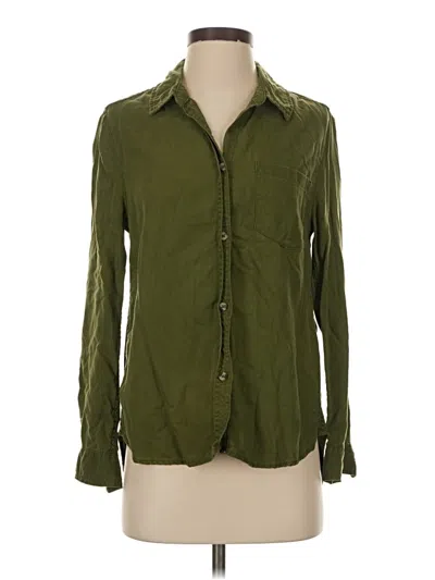 Pre-owned Lola River Long Sleeve Button Down Shirt In Green