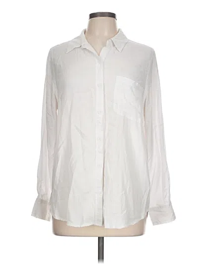Pre-owned Lola River Long Sleeve Button Down Shirt In Ivory