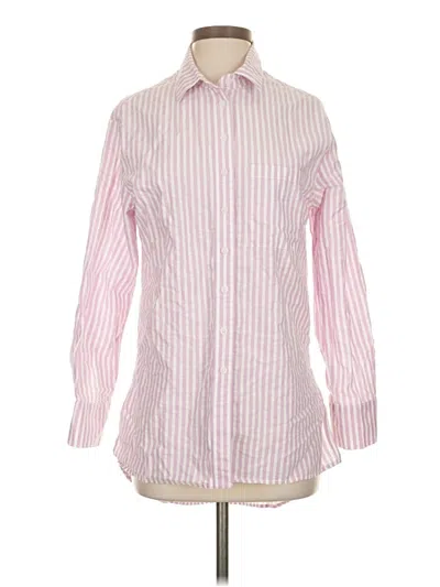 Lola River Long Sleeve Button Down Shirt In Pink