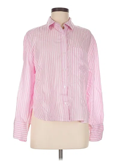 Pre-owned Lola River Long Sleeve Button Down Shirt In Pink