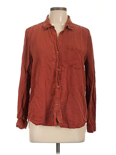 Pre-owned Lola River Long Sleeve Button Down Shirt In Red