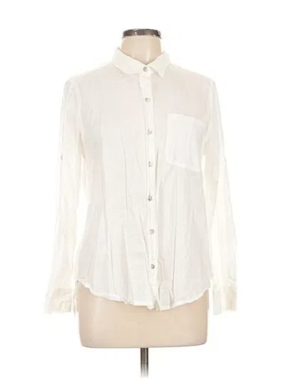 Pre-owned Lola River Long Sleeve Button Down Shirt In White