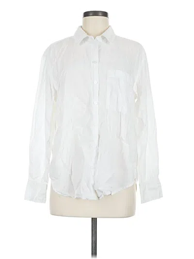Pre-owned Lola River Long Sleeve Button Down Shirt In White