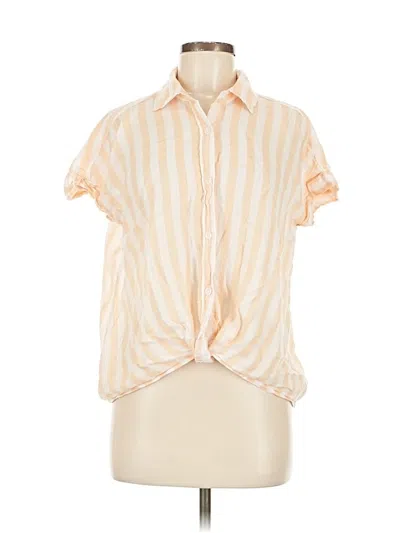 Pre-owned Lola River Short Sleeve Blouse In Orange