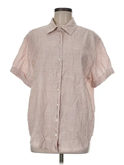 Pre-owned Lola River Short Sleeve Blouse In Pink