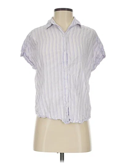 Pre-owned Lola River Short Sleeve Blouse In Purple