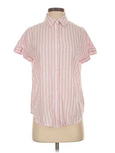 Pre-owned Lola River Short Sleeve Button Down Shirt In Pink