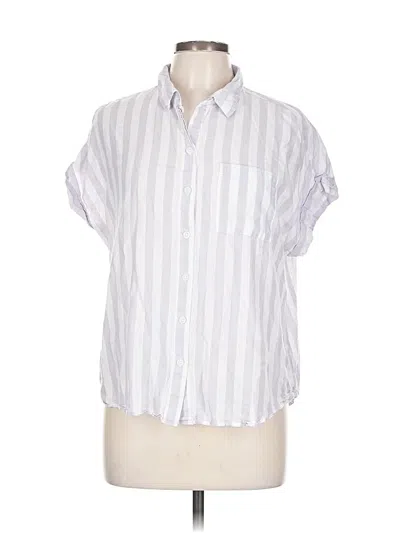 Pre-owned Lola River Short Sleeve Button Down Shirt In Purple