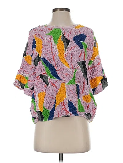 Pre-owned Lola Short Sleeve Blouse In Pink