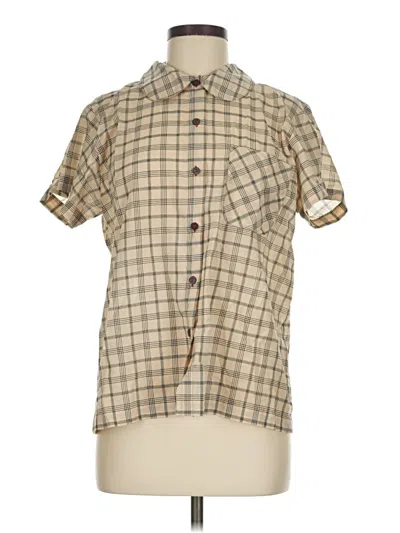 Pre-owned Lola Short Sleeve Button Down Shirt In Tan