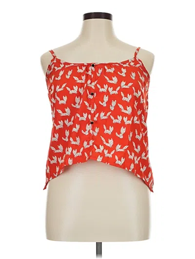 Pre-owned Lola Sleeveless Blouse In Red