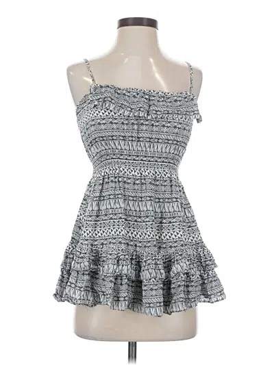 Pre-owned Lola Sleeveless Top Gray Strapless Neckline Tops