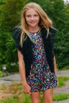 Lola + The Boys Bejeweled Gem Dress In Multi
