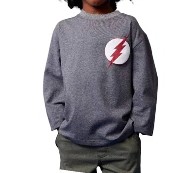 Lola + The Boys Kids' Boys' Flash Athletic Long Sleeve Shirt In Gray