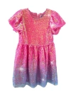 Lola + The Boys Bubble Gum Shimmer Sequin Dress In Multicolor