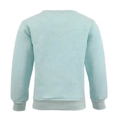 Lola + The Boys Chicago Sparkle Heart Sweatshirt In Blue Green
