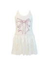 Lola + The Boys Crystal Bow Bubble Dress In Pink