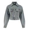 Lola + The Boys Crystal Bow Denim Jacket