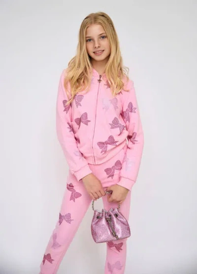 Lola + The Boys Kids'  Crystal Bow Jogger Set