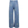 Lola + The Boys Crystal Heart Jeans In Blue