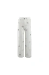 Lola + The Boys Girls' Crystal Rainbow Bow Studded Jeans - Little Kid, Big Kid In White