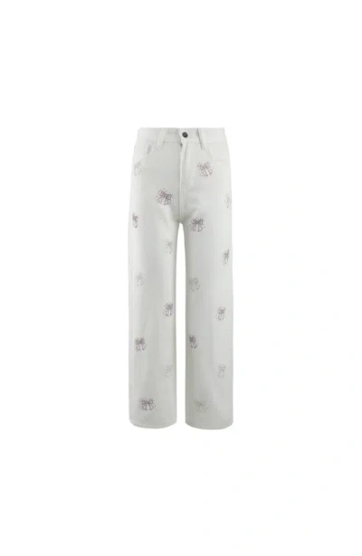LOLA + THE BOYS LOLA + THE BOYS CRYSTAL RAINBOW BOWS JEANS