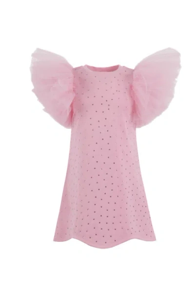 Lola + The Boys Kids'  Crystal Ruffle Dress In Pink
