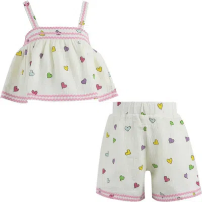 Lola + The Boys Kids'  Dreamy Hearts Set In Yellow