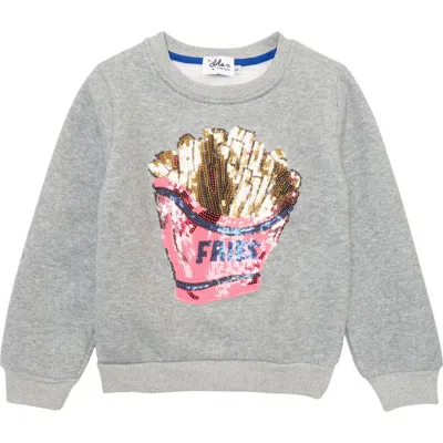 Lola + The Boys Kids'  French Fries Grey Sweatshirt In Gray
