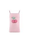Lola + The Boys Girls' Gem Studded Cherry Tank - Little Kid, Big Kid In Pink