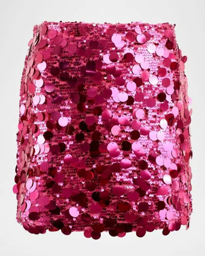 Lola + The Boys Kids' Girl's Magic Paillette Mini Sequin Skirt In Pink