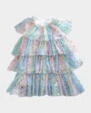 Lola + The Boys Girls' Pastel Stars Dress - Little Kid, Big Kid In Multi
