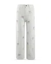 Lola + The Boys Girls' Crystal Rainbow Bow Studded Jeans - Little Kid, Big Kid In Gray