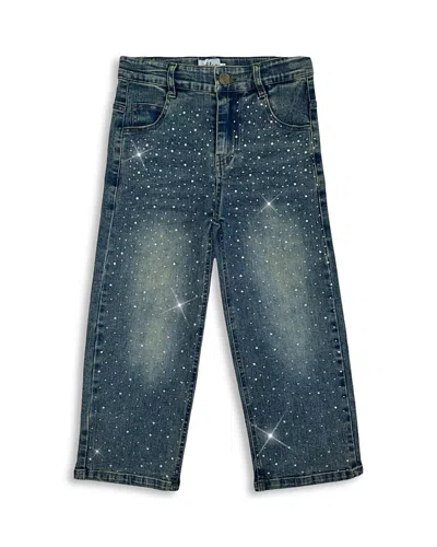Lola + The Boys Girls' Crystal Sparkle Cropped Jeans - Little Kid, Big Kid