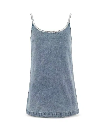 Lola + The Boys Girls' Gems Bow Denim Dress - Little Kid, Big Kid In Blue